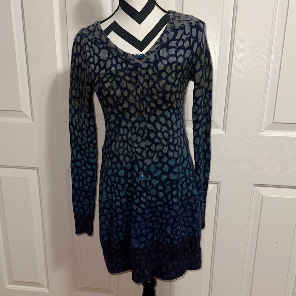 Moth Multi Color Patterned Cardigan